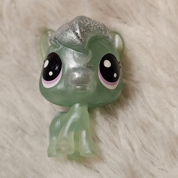 Littlest Pet Shop Mini LPS 2018 Satellite Horsegleam Horse Pony Glitter Clear - Picture 1 of 3